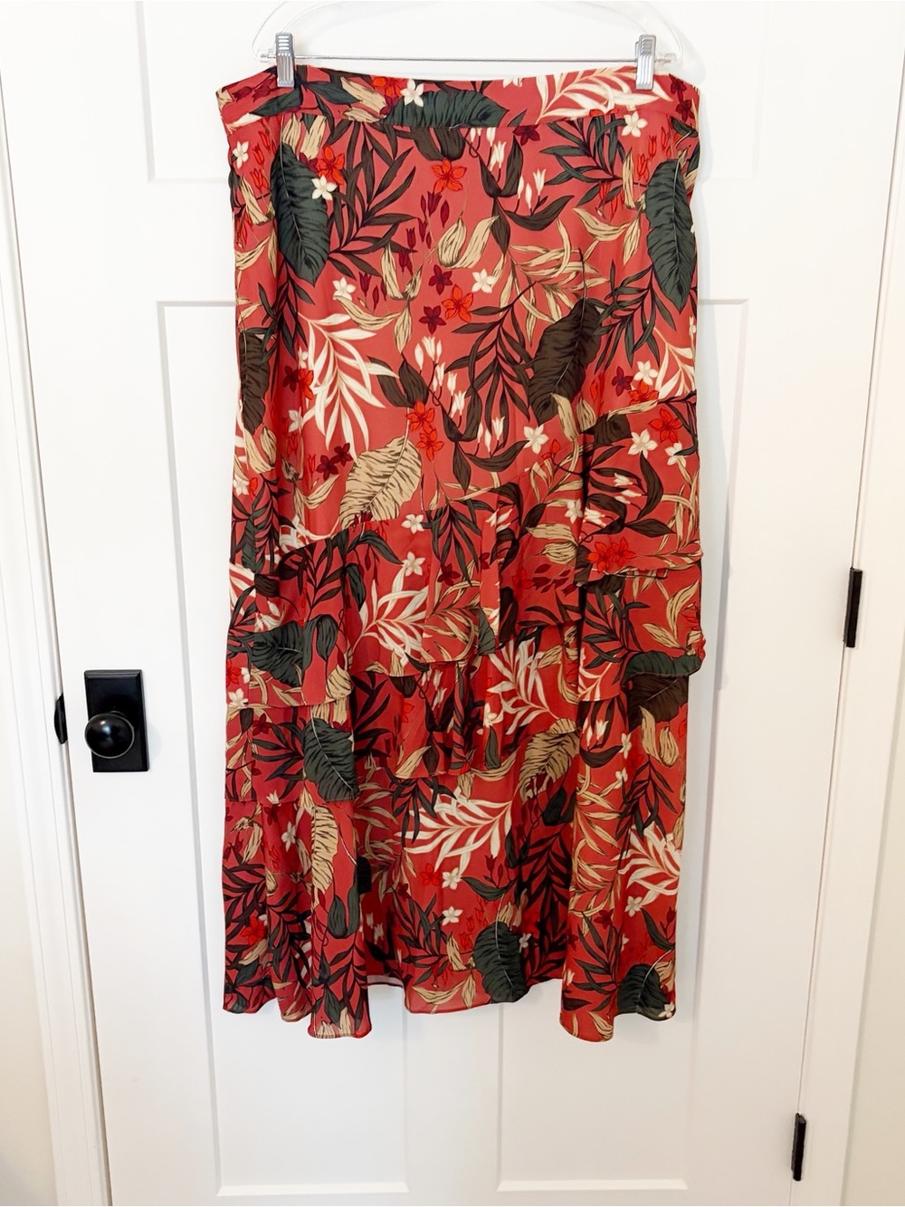 Eloquii Floral tropical ruffle Maxi Skirt - Women size 20